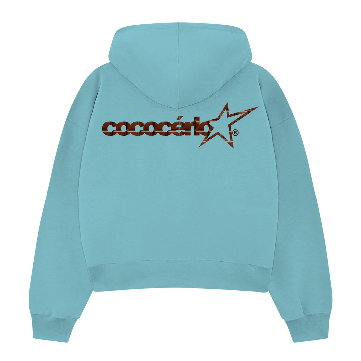 ZIP UP HOODIE - SKY BLUE // CHOCOLATE